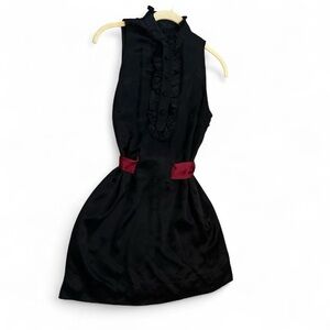 Ted Baker Black Dress with Red Accents